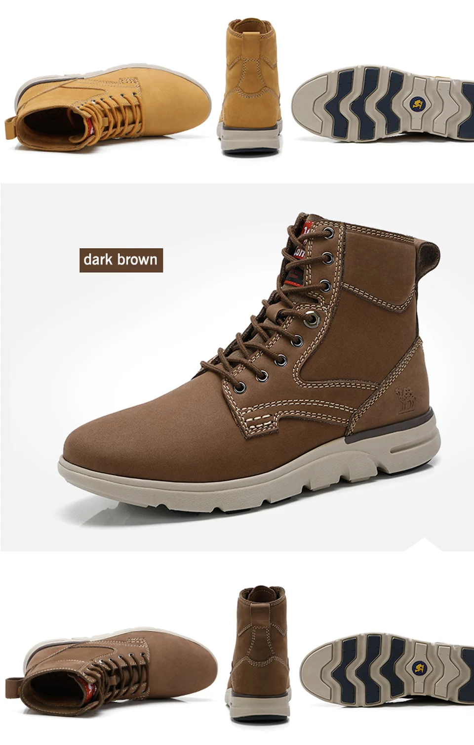 CAMEL/мужские ботинки модные рабочие ботинки из натуральной матовой ...