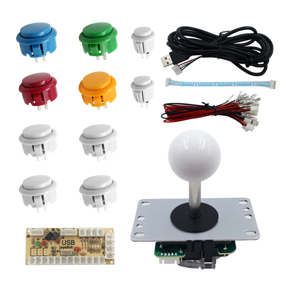 

SJJX аркадный контроллер Windows, контроллер Retropie DIY Kit, джойстик Raspberry Pi, аркадная игра, кнопка для ПК MAME
