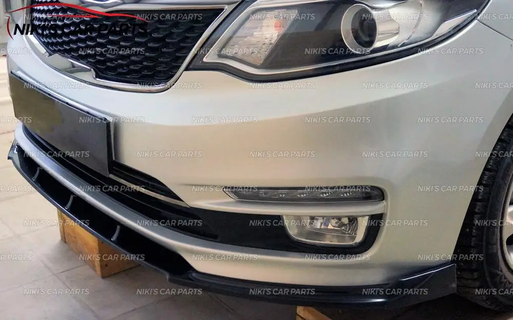 Splitter on front bumper for Kia Rio III- ABS plastic body kit aerodynamic pad decoration car styling tuning