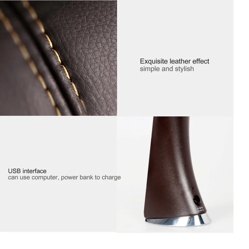 Lâmpadas de Mesa lcd de alarme relógio calendário Acabamento : Leather tipo