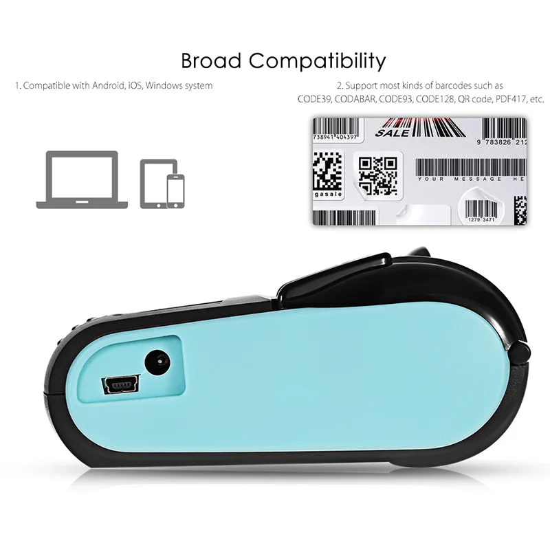 Новый GOOJPRT PT 210 58 мм Bluetooth термальный принтер портативная беспроводная Чековая