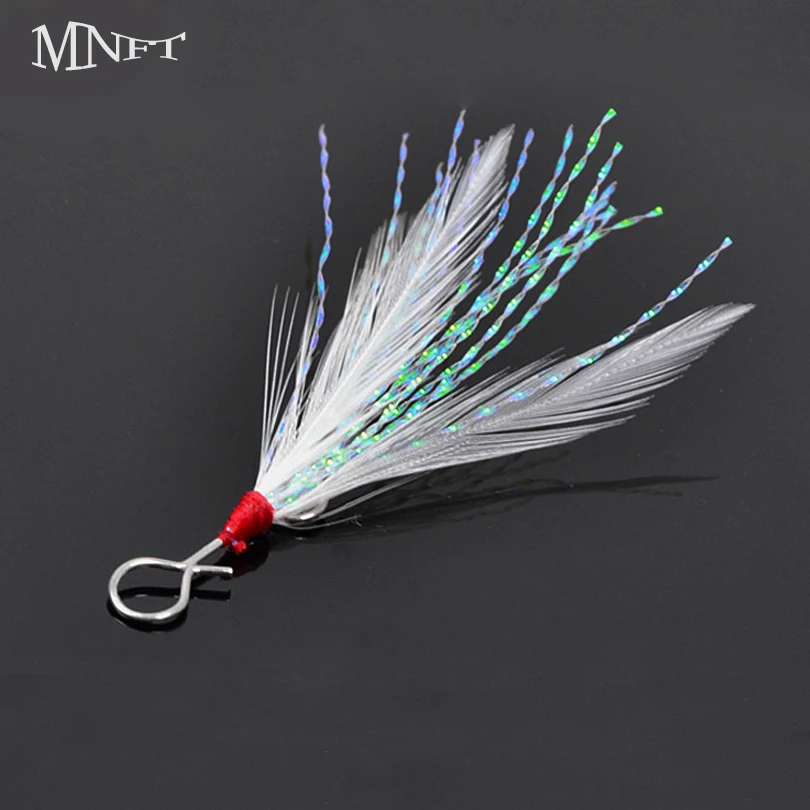MNFT 10 Pcs 49mm Feather Lure Pendant Bloodstreams Feather Fishing
