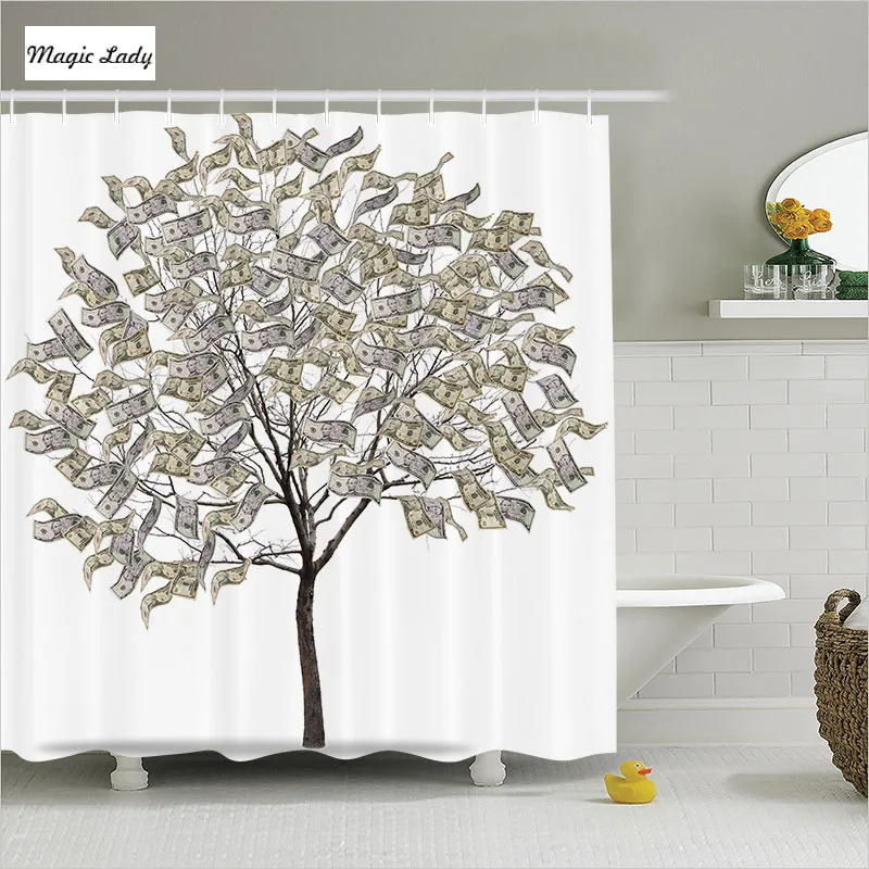 Shower-Curtain-Tree-Bathroom-Accessories-Nature-Money-...