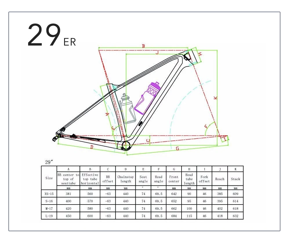 Clearance LEADXUS CX300 Super Light 29er MTB Bike Frame Quick Release/Thru Axle 29 Inch Mountain Bicycle Carbon Frame Size 15"/16"/17"/19" 0