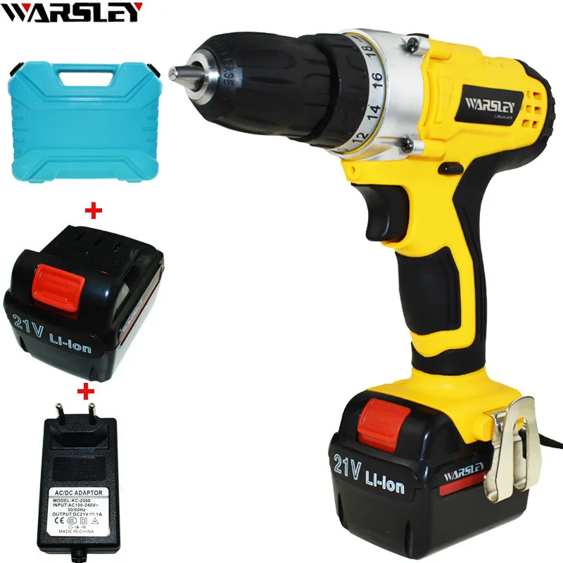 

21V Cordless Drill Electric Drill Power Tools Electric Screwdriver Electric 2 Batteries Screwdriver Mini Drill Electric Drilling