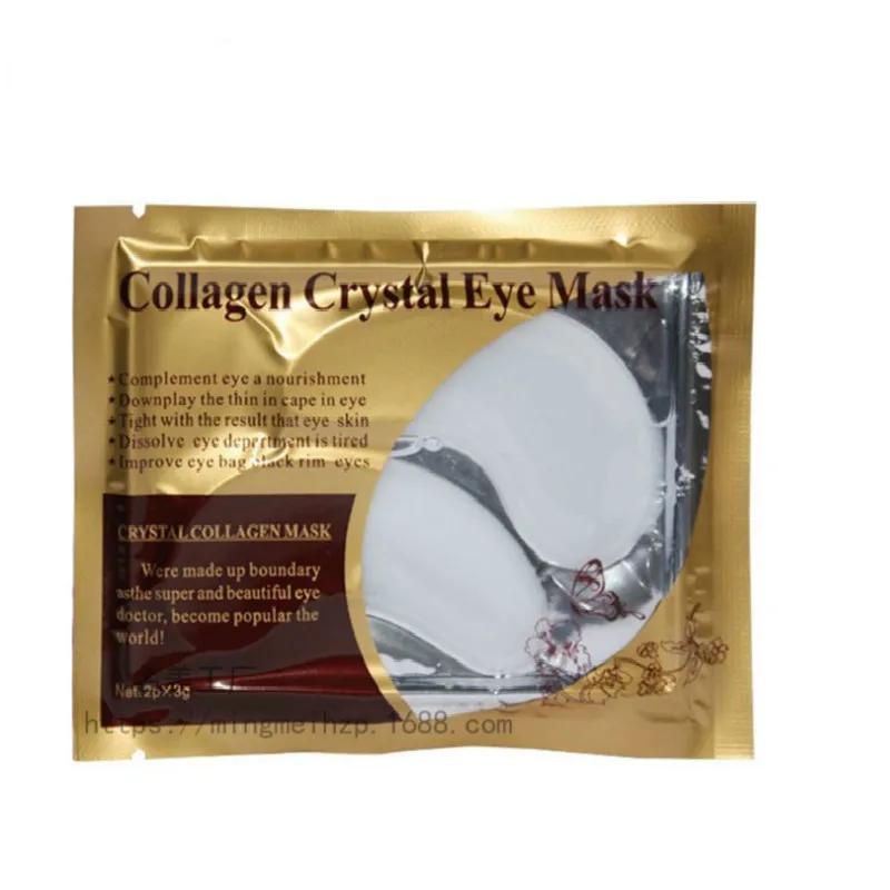 10 шт. = 5 упаковок Золотая с кристаллами коллагена маска для глаз против морщин удаляет мешки для глаз темные круги Отечность увлажняющая для ухода за кожей