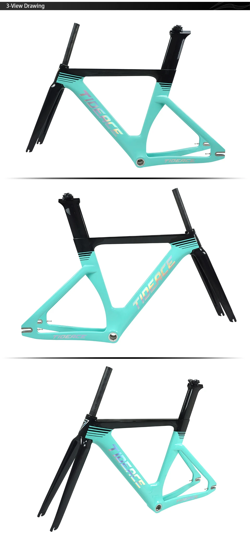 Flash Deal 2019 new full carbon track frame Carbon Track Bike Frameset with Fork seatpost carbon fixed gear bicycle frameset 4 Flash Deal 2019 new full carbon track frame Carbon Track Bike Frameset with Fork seatpost carbon fixed gear bicycle frameset 4