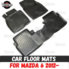 Автомобильные коврики, чехол для Mazda 6 2012- резина, 1 комплект/4 шт. или 2 шт. аксессуары, защита ковра, украшение для автомобиля