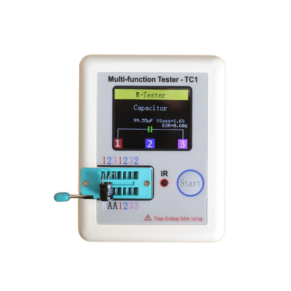 

LCR-TC1 160*128 TFT LCD Color Display Graphic PNP NPN Transistor Tester Multimeter Diode Triode Capacitance Meter Resistor test