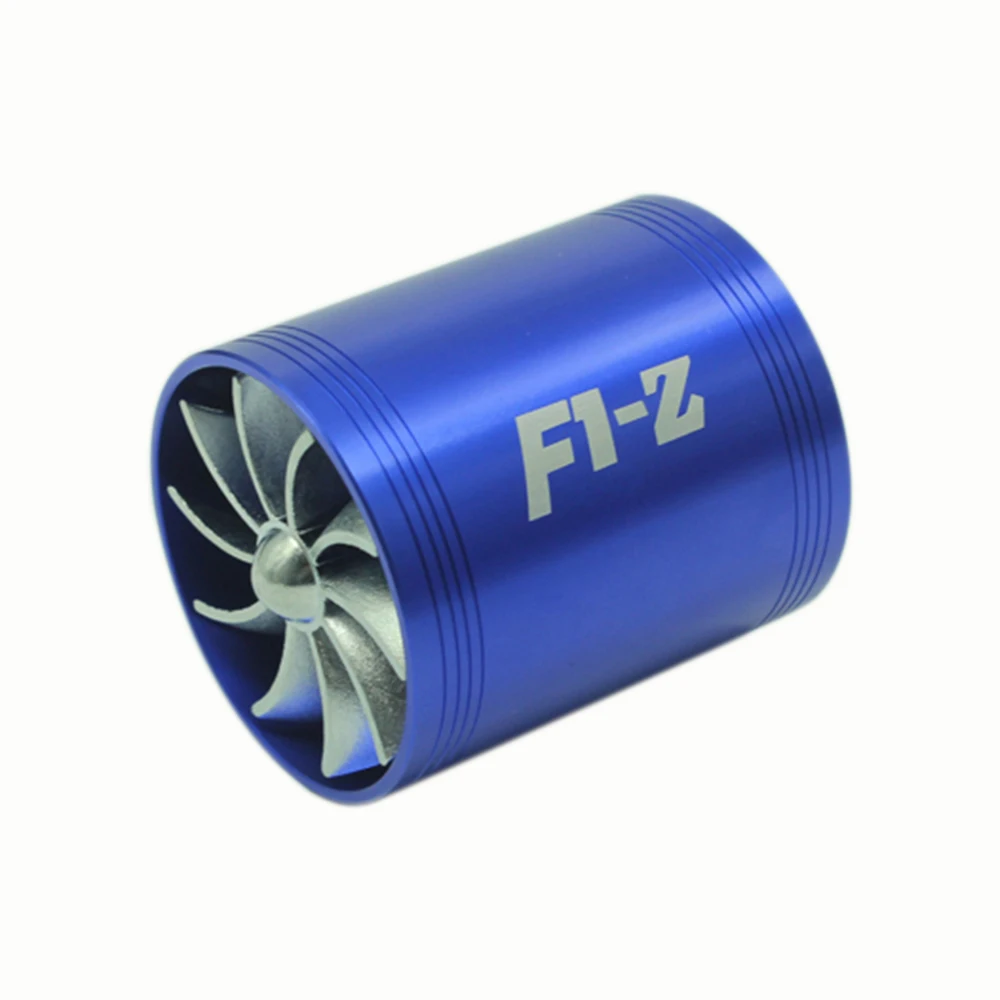 Универсальный автомобильный модификации Turbo топливного газа Saver воздушный фильтр один/двойной наддува турбины Turbo Вентилятор - Цвет: Double Turbine