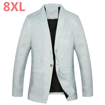 

2018 Big 8XL 7XL 5XL 4XL Mens Korean Loose fit fashion cotton blazer Suit Jacket plus size Male blazers Mens coat Casual Suits