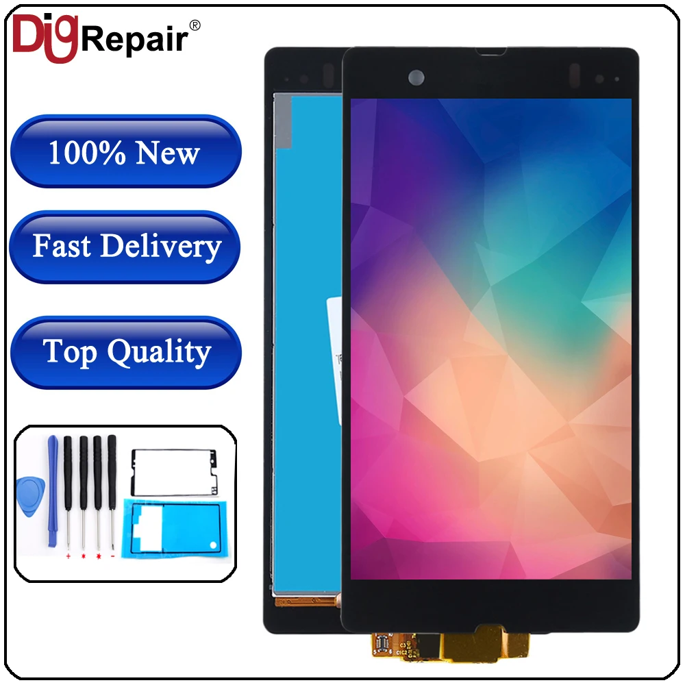 

L36H LCD For Sony Xperia Z lcd L36h L36i C6606 C6603 C6602 C6601 C660X Display Touch Screen Digitizer For sony z c6603 display