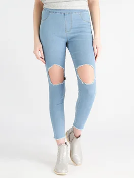 

Jeggings ripped with pockets