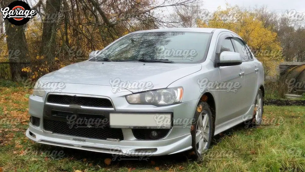 Бампер Воздухозаборники для Mitsubishi Lancer 10 2007- ABS пластиковые накладки реснички брови Чехлы для отделки аксессуары для автомобиля Стайлинг тюнинг