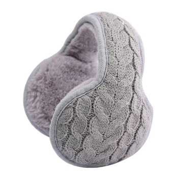 

Unisex Ear Cover Plush Soft Winter Folding Warm Earmuff Solid Color Earwarmer