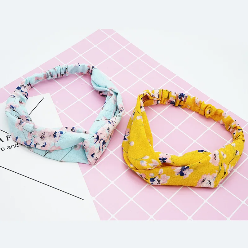 

Women Turban Headband Floral Prints Bandanas Elastic Hair Bands Gum Hair for Girls Hair Accessories Easter Days
