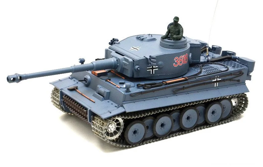 Heng Long 1/16 металлическая Версия Немецкий TIGER I 27 Гц RC Танк RTR|Радиоуправляемые танки|