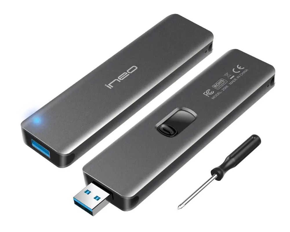 Ineo M.2 NGFF SSD выдвижной корпус Корпус для USB 3 1 Gen 2 to SATA AHCI Caddy [C2588]|Корпус жесткого