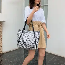 Ladies Fashion Female Big Snake Print Shoulder Handbags Women Large Capacity Top-handle Bags Casual Shopping PU Leather Totes Ladies Fashion Female Big Snake Print Shoulder Handbags Women Large Capacity Top-handle Bags Casual Shopping PU Leather Totes
