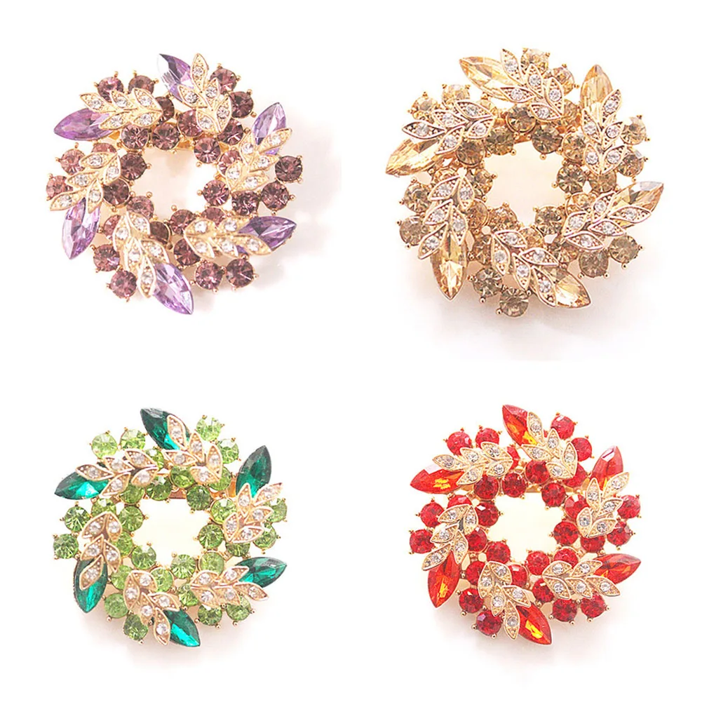 1 Pcs Women Brooches for Scarf Bling Bling font b Crystal b font Rhinestone Chinese Redbud