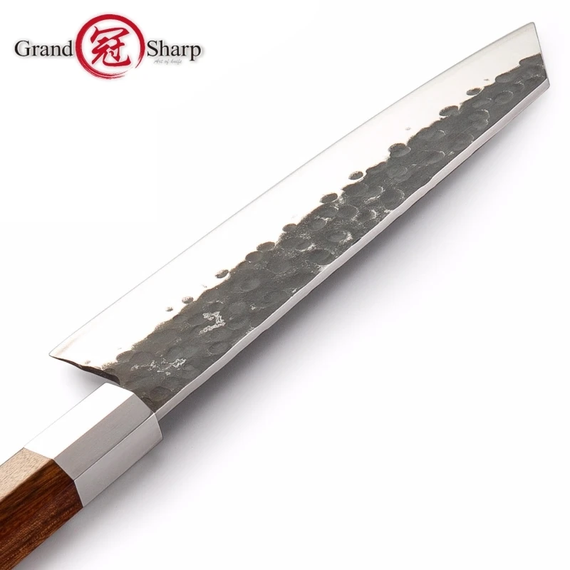 Новинка, GRANDSHARP ручной работы, нож шеф-повара, японские кухонные ножи киритсуке, нержавеющая сталь, инструменты для нарезки, деревянная ручка, подарочная коробка