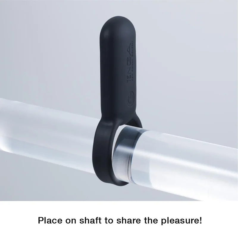  TENGA Smart Vibe Ring Negro Vibrador Anillo para Pareja Silicona Impermeable Sumergible Portátil Li