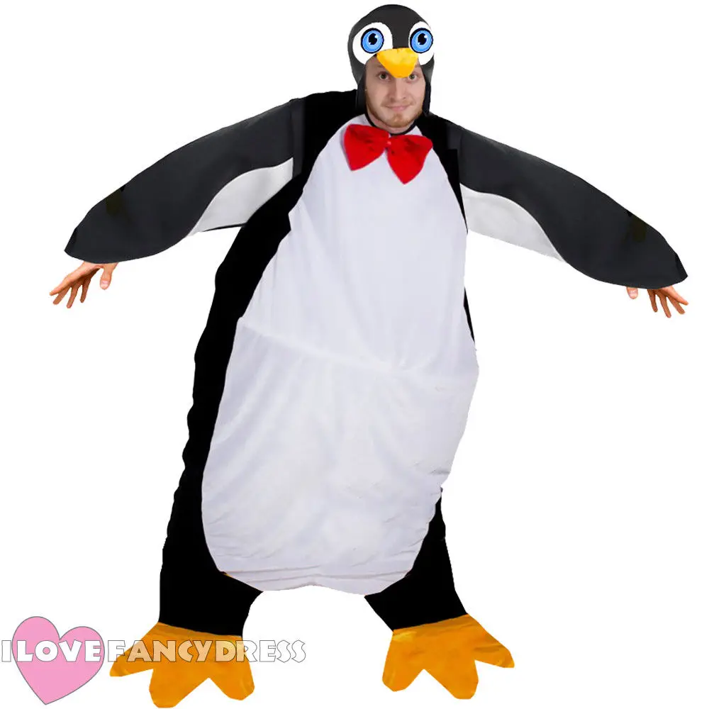 

2018 DELUXE ADULT PENGUIN COSTUME MENS LADIES UNISEX FESTIVE CHRISTMAS FANCY DRESS XMAS