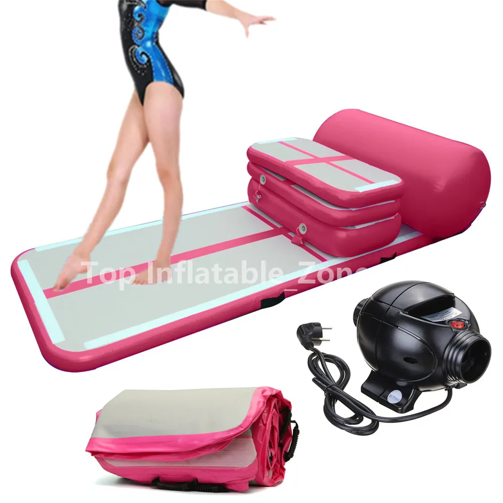 

Free Pump 4M Inflatable Gymnastics Mat Taekwondo Mat Air Track Tumbling Mat Inflatable Gymnastics Airtrack For Training