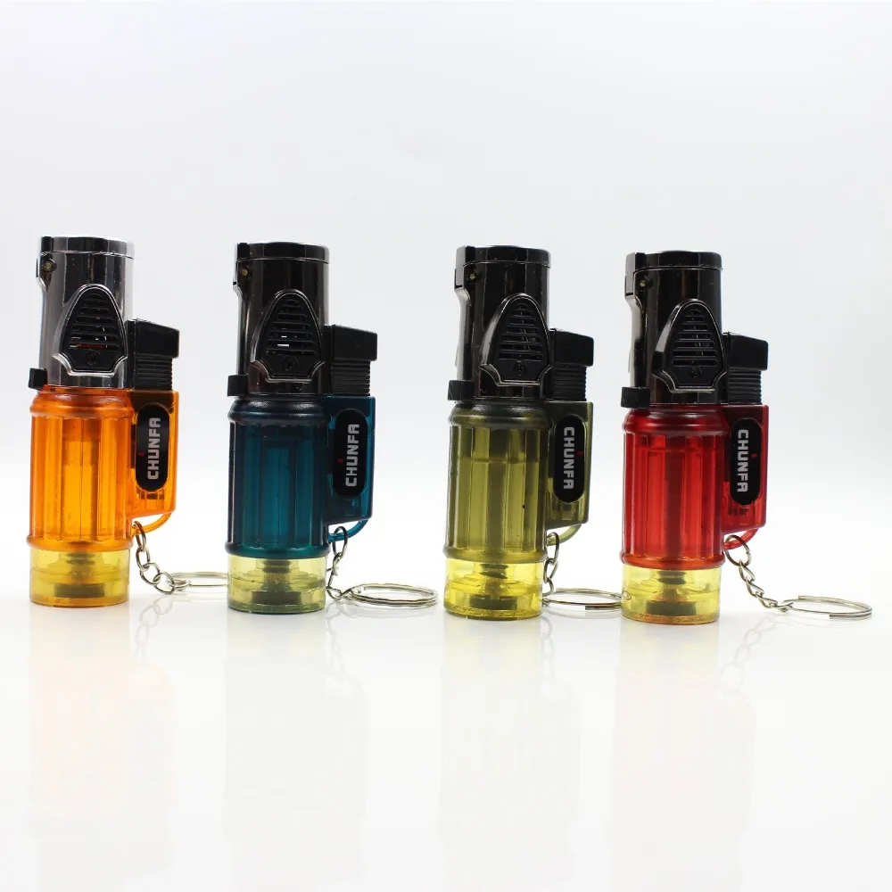 

Wind-proof Triple jet flame cigar lighter portable Powerful spray gun welding torch lighter 1300C Butane Cigarette Lighter