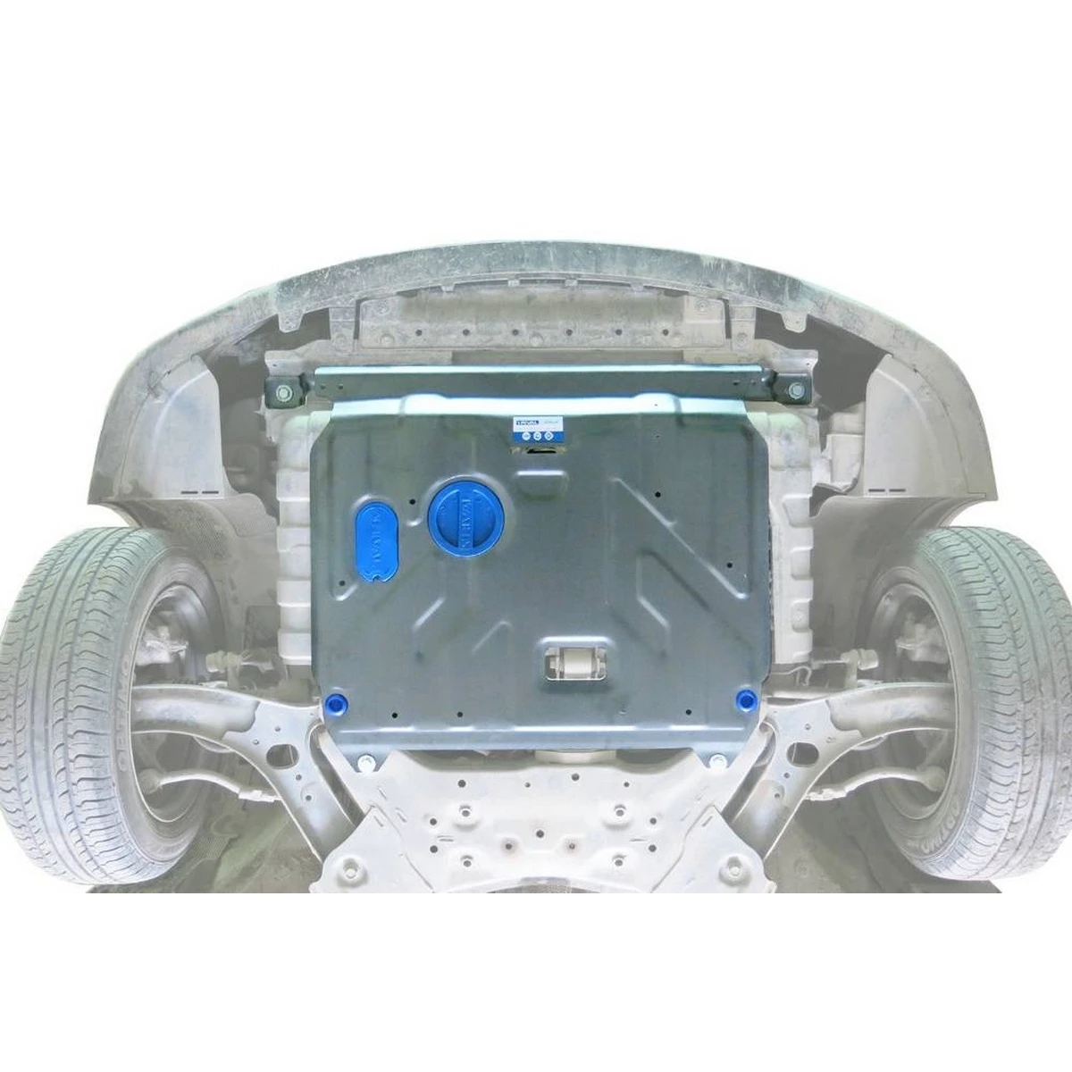 Защита картера и КПП Rival 333.2343.1 (для Hyundai Solaris  V - 1.4; 1.6 2011-2016/Kia Rio V - все 2011-2017, алюминий 4 мм, крепеж в комплекте)