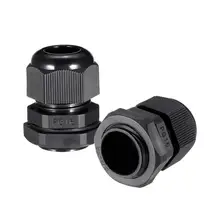 Uxcell 18 шт. PG13.5 M18 Пластик кабельное соединение железа Водонепроницаемый Регулируемый контргайки для ребенка от 6 до 11 мм для детей возрастом от 5 до 10 мм Диаметр кабель провод