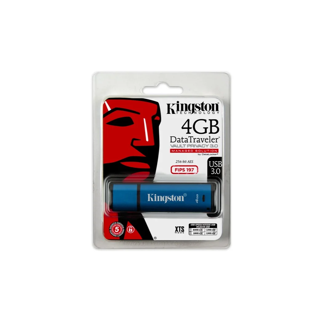 Kingston Технология DataTraveler Vault конфиденциальности 3 0 с Управление 4 ГБ (3 1 Gen 1) Тип usb