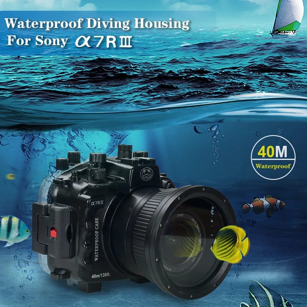 Чехол для подводной камеры Seafrogs 40 м 130 футов для камеры sony A7 III A7R III A7M3 A7RM3 с купольным портом для 12-24 мм 24-105 мм