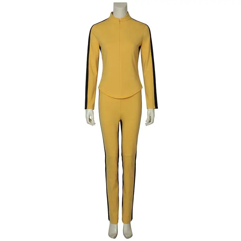 Kill Bill Costume The Bride Cosplay Jumpsuit Yellow Jacket Fearful