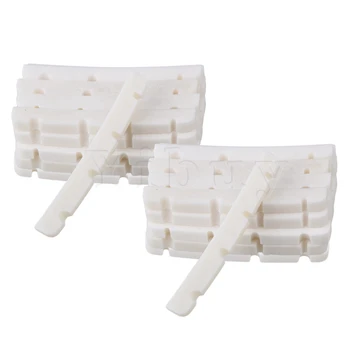

Yibuy 40PCS 4 String Real Bone Electric Bass Nuts Slotted Guitar Bone Nut White