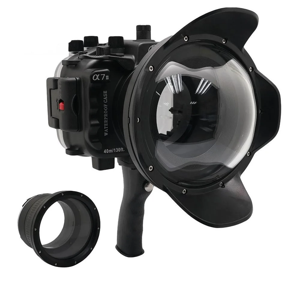 Seafrogs 40 м 130 футов подводный водонепроницаемый чехол для sony A7M2 A7R2 A7S2 A7 II A7R II A7S II поддержка 28-70 мм с ручкой