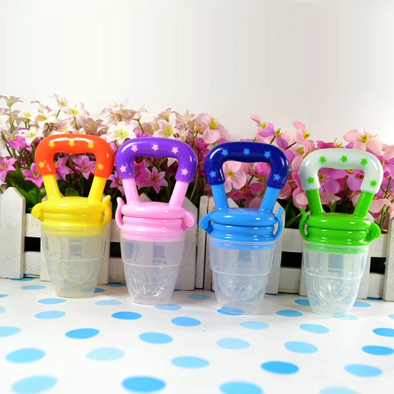 Colorful Baby Fruits And Vegetables Bite Bags Infant Teether Pacifier Reassure Chlidren Silicone Buckle Drinkers  (7)