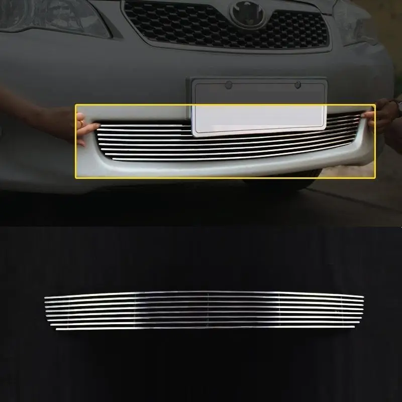 Grille exterior durable chromium modified modification decoration car styling protecter parts 10 11 FOR Toyota Corolla Ex Grille exterior durable chromium modified modification decoration car styling protecter parts 10 11 FOR Toyota Corolla Ex