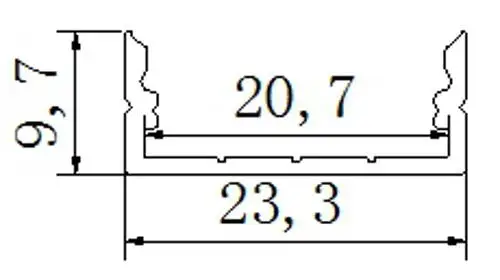 Алюминиевый профиль Jandei Светодиодная лента 2 метра поверхность 23 3*9 7 мм
