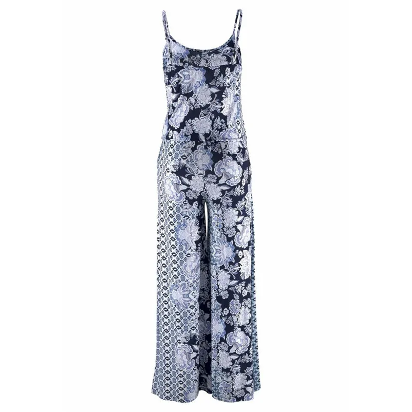 Fashion summer jumpsuit woman 2018 Lady Strappy Floral Sling Long Trouser Playsuits Jumpsuit Rompers pantaloni siamesi A07#N (6)