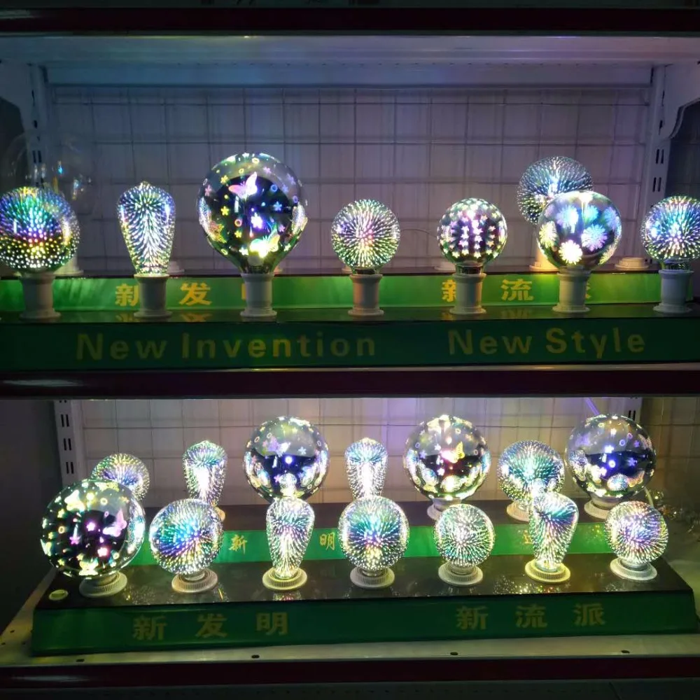 Vintage Edison bombillas E27 4 W 220 V LED Firework 3D decorativo Edison bombillas lámpara de fiesta salón lamparas de techo Vintage Edison bombillas E27 4 W 220 V LED Firework 3D decorativo Edison bombillas lámpara de fiesta salón lamparas de techo