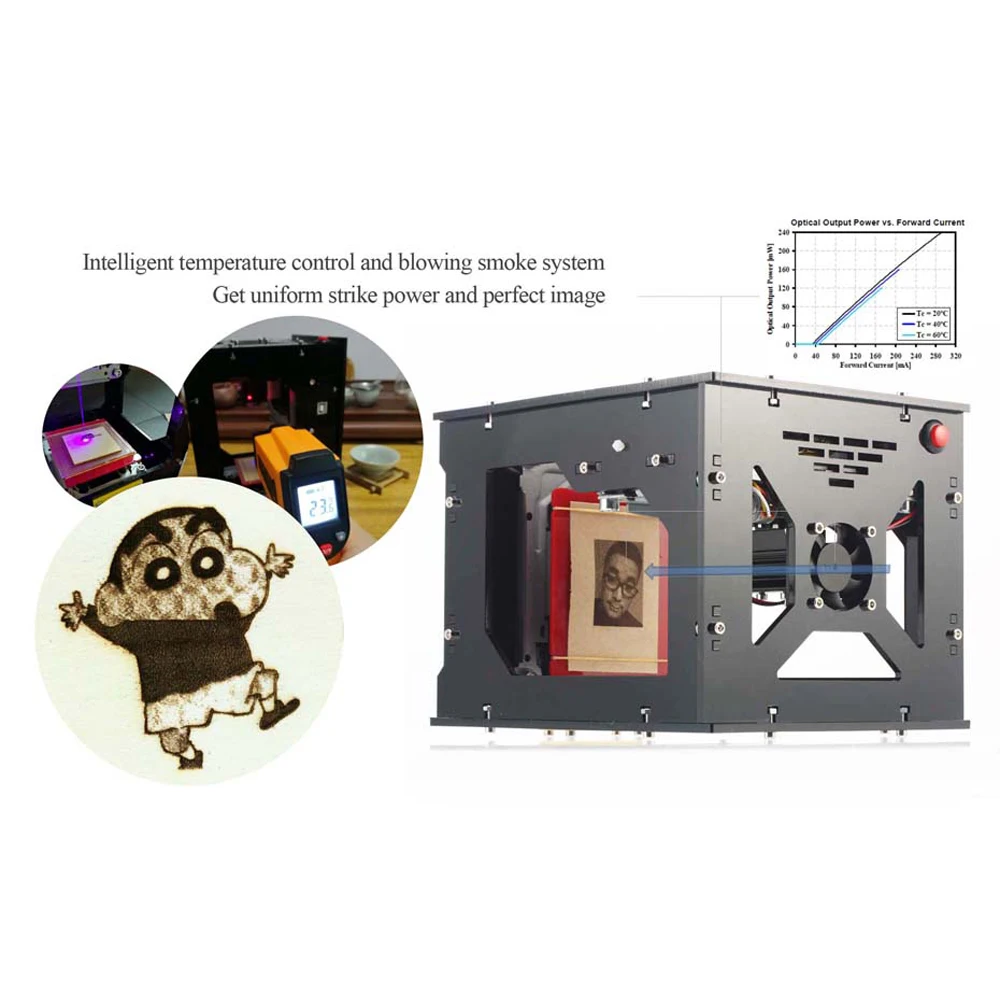 DK-BL 1500 МВт Мини поделки лазерная гравировка машины Беспроводной Bluetooth печати