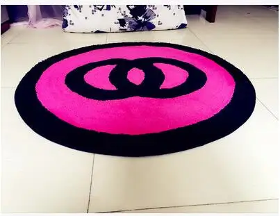 60x60cm/70x70cm/80x80cm creative warm pink/black bedroom carpet living room floor rug pink chair mat anti slip home decoration