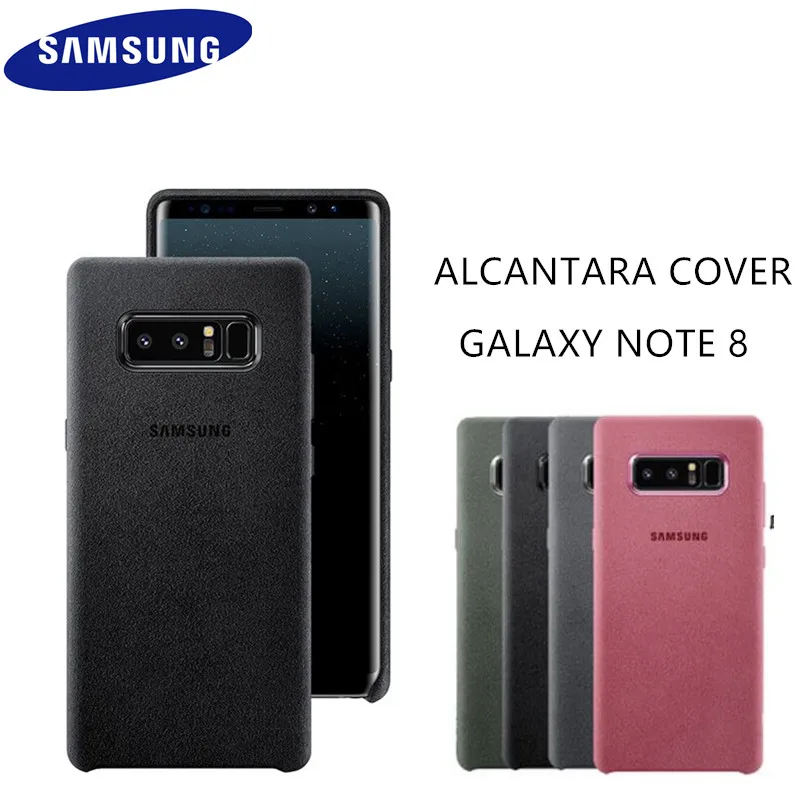 

Original GENUINE Samsung Galaxy Note 8 SM-N950F Alcantara Phone Case Mobile Phone Back Leather Cover Fundas Coque Anti-knock