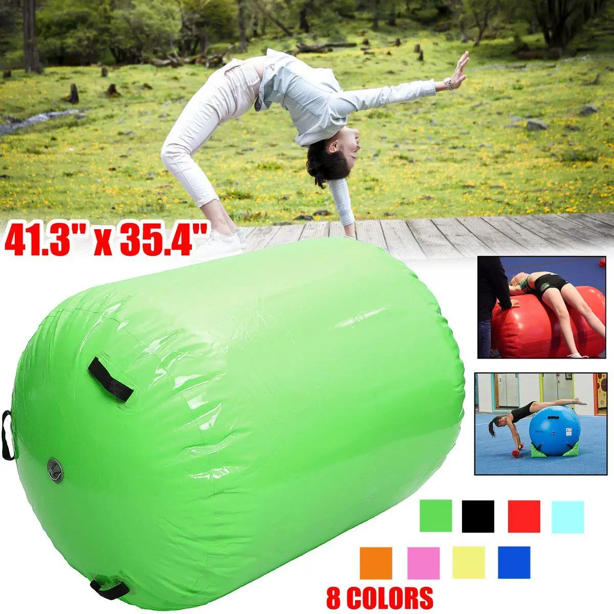 

35.4 x 41.3 Inch GoFun Airtrack Gonflable Tapis Air Roller Tumbling Track Gymnastique Cylinder GYM Mat Beam HOT