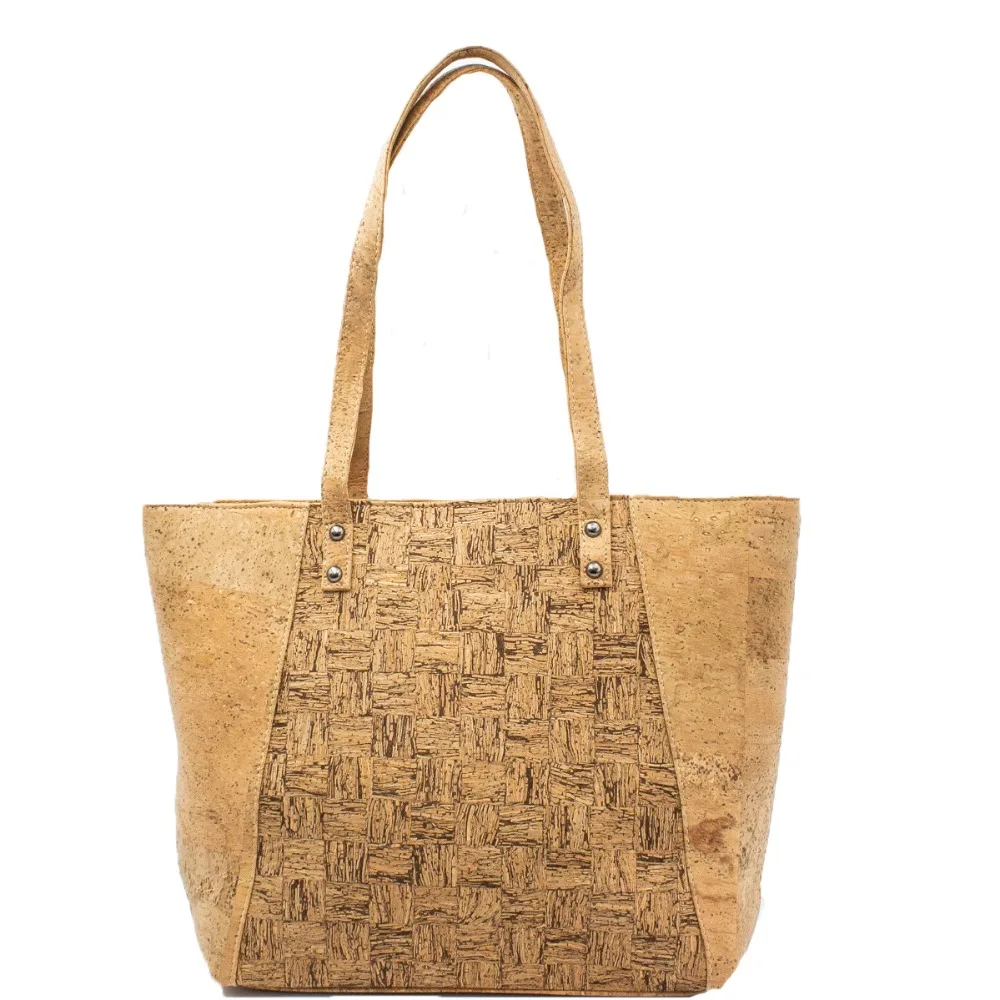 Cork bags cork handbag for women Natural cork with Squared pattern grain Handmade original cork bag BAG-319-C