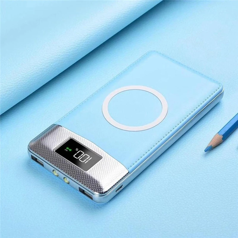10000mAh Wireless Power Bank Dual USB Power Bank External Battery Pack