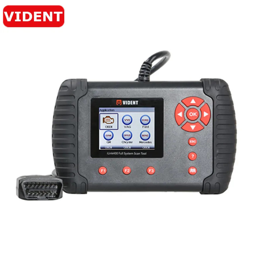 

VIDENT iLink400 Full System Scan Tool Single Make Support ABS/SRS/EPB//DPF Regeneration/Oil Reset Update Online for Three Years