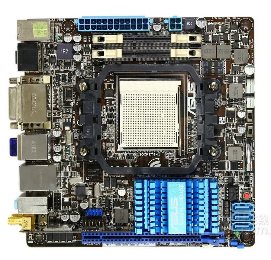 

MINI-ITX Socket AM3 For ASUS M4A88T-I Deluxe Original Used Desktop for AMD 880G Motherboard DDR3 USB2.0 SATA2