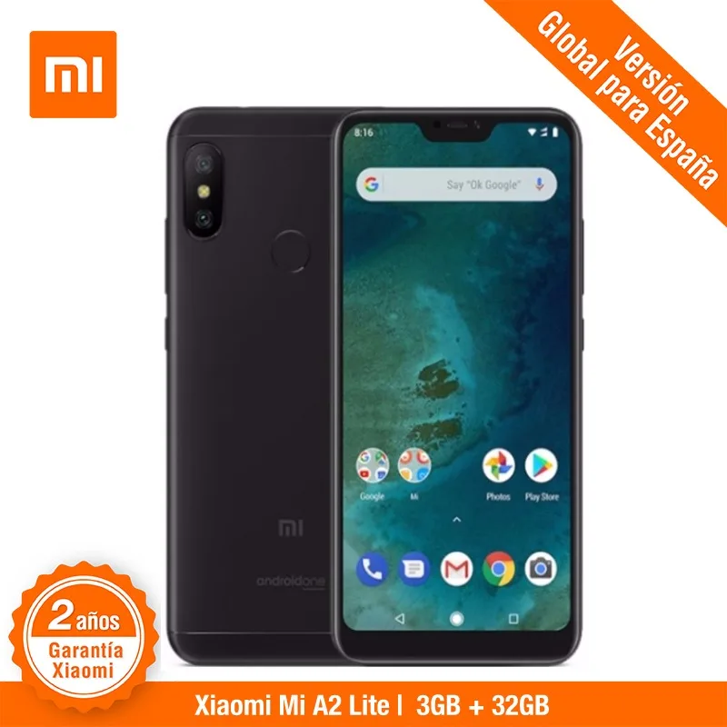 [Versión Global para España] Xiaomi Mi A2 Lite (Memoria interna de 32GB, 3GB de RAM de cámara dual de 12 + 5 MP bateria 4000 mAh)